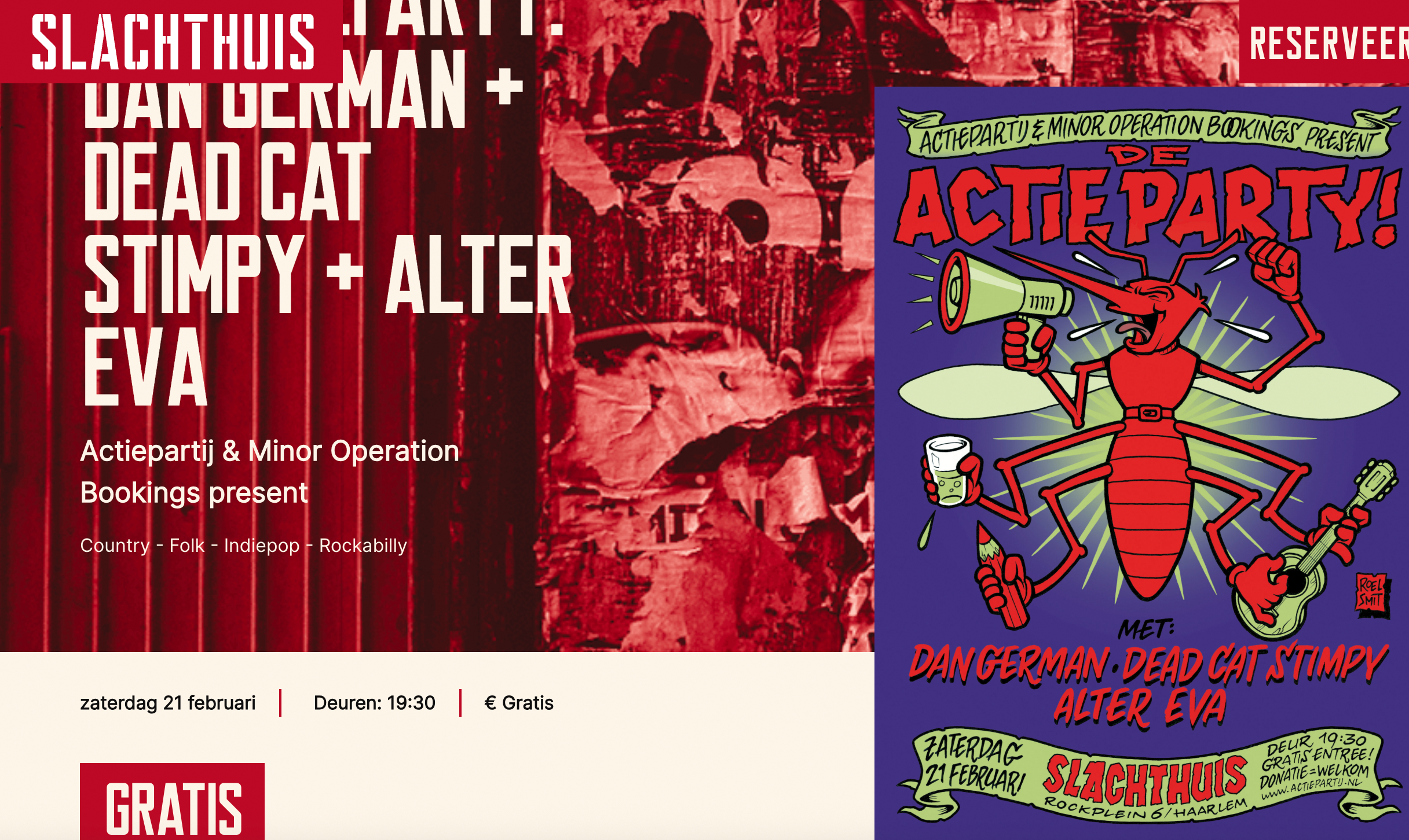 Actieparty in het Slachthuis!!